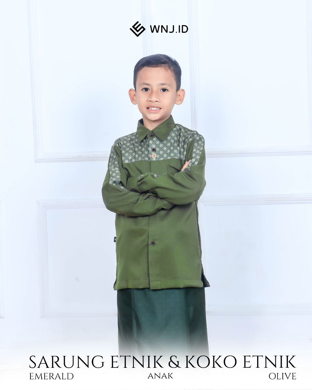 Koko Etnik Kanjeng Bagus Lengan Panjang Anak- GRADE A